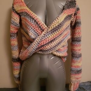 SOLD Crochet Crisscross Top S/M